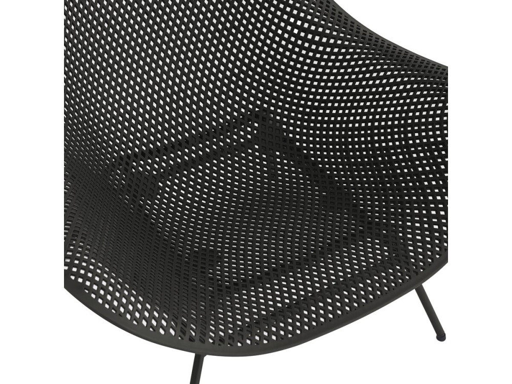 Set van 2 "Soléna" tuinfauteuils met salontafel - Zwart
