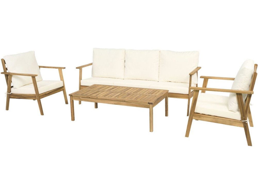 Acaciahouten tuinset met kussens "Chilwell" - 5 zits - Beige