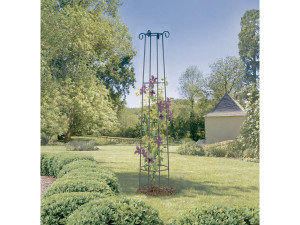 Decoratieve steun - "Obelisk" - Ø 0.41 x 2.00 m - Antiek roest