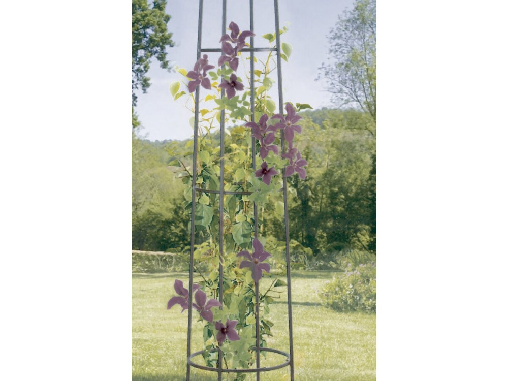 Decoratieve steun - "Obelisk" - Ø 0.41 x 2.00 m - Antiek roest