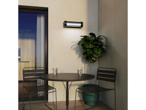 Solar wandlamp en oplaadbare booster "Loma" 150 tot 900 Lumen - Zwart 2