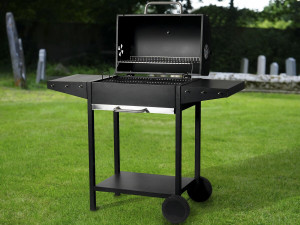 BBQ houtskool barbecue "Bizon" - 119 x 50 x 101 cm - Zwart 2