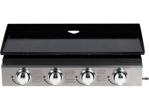 Plancha gas barbecue grill "Presto 4" - 4 branders - 9,7 kW - Grijs 2
