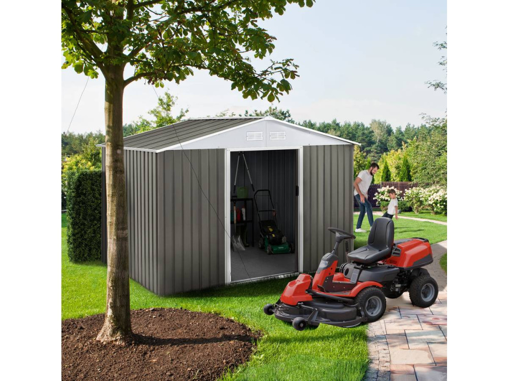 Tuinhuisje metaal "Dallas" - 4,07 m² - Taupe - grijs bruin