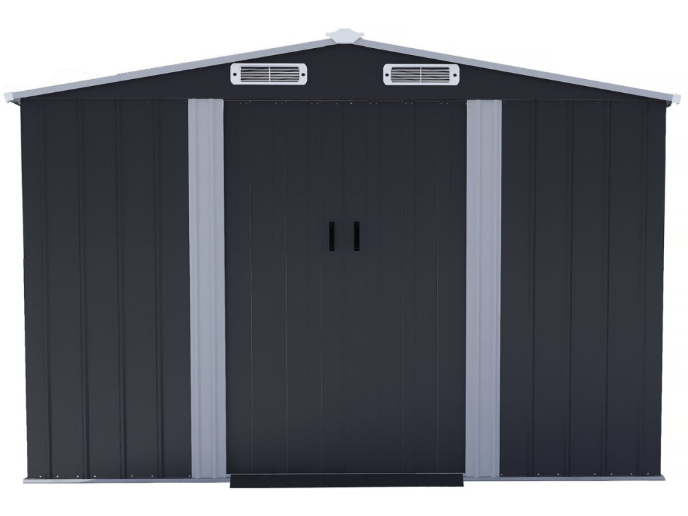 Metalen tuinhuis "Boston" met schuifdeur - 8 m² - Grijs