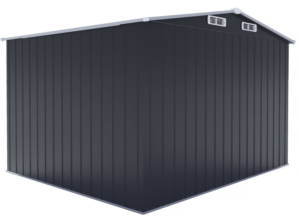 Metalen tuinhuis "Boston" met schuifdeur - 8 m² - Grijs