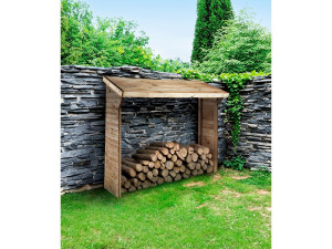 Houtopslag haardhout rek buiten - 1.05 m² - 210 x 50 x 180 cm- 2 kuub 2
