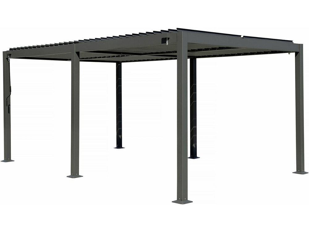 Zelfdragende aluminium bioklimatologische pergola "Kensington" - 3 x 5 m - Grijs