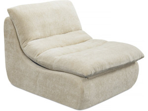 Chaise longue van structuurstof "Candela" - 81 x 96 x 75 cm - Beige