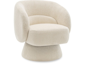 Franklin" draaifauteuil in badstof - 74 x 75 x 75 cm - Beige