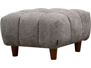 Hocker poef ottoman voor bank "Matignon" - 70 x 70 x 46 cm - Grijs