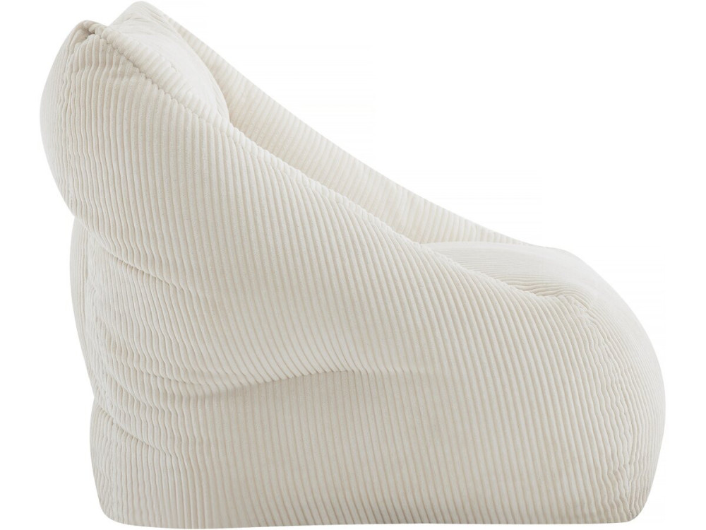 Corduroy poef "Medellin" - Beige - 85 x 85 x 72 cm