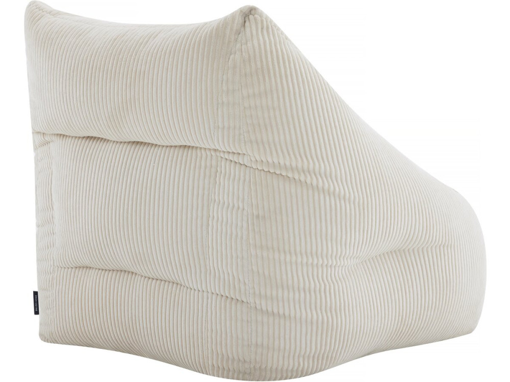 Corduroy poef "Medellin" - Beige - 85 x 85 x 72 cm