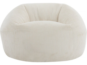 Corduroy poef "Cusco" - 80 x 74 x 49 cm - Beige