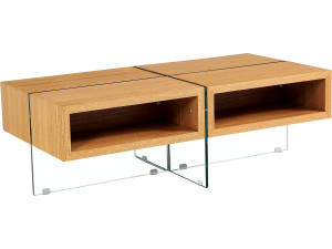 Salontafel "Milano" - 120 x 60 x 40 cm - Eikenhouten afwerking