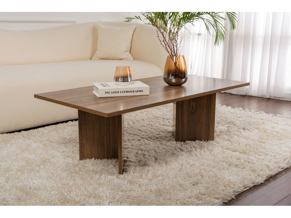 Houten salontafel "Sabin" - 60 x 119 x 40 cm - Walnoot