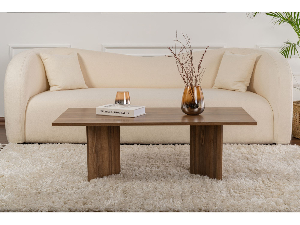 Houten salontafel "Sabin" - 60 x 119 x 40 cm - Walnoot