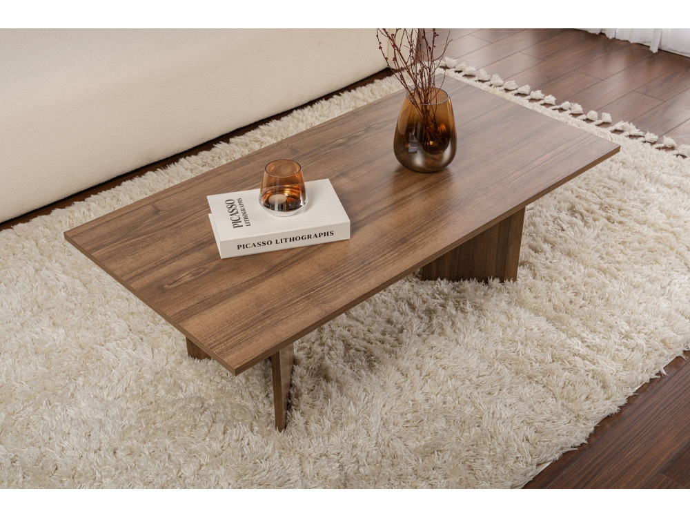 Houten salontafel "Sabin" - 60 x 119 x 40 cm - Walnoot