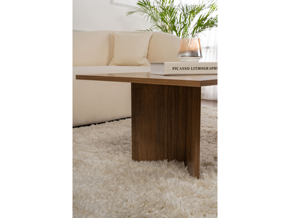 Houten salontafel "Sabin" - 60 x 119 x 40 cm - Walnoot