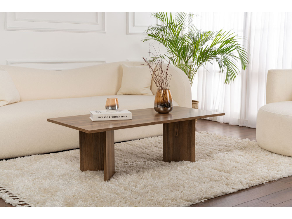 Houten salontafel "Sabin" - 60 x 119 x 40 cm - Walnoot