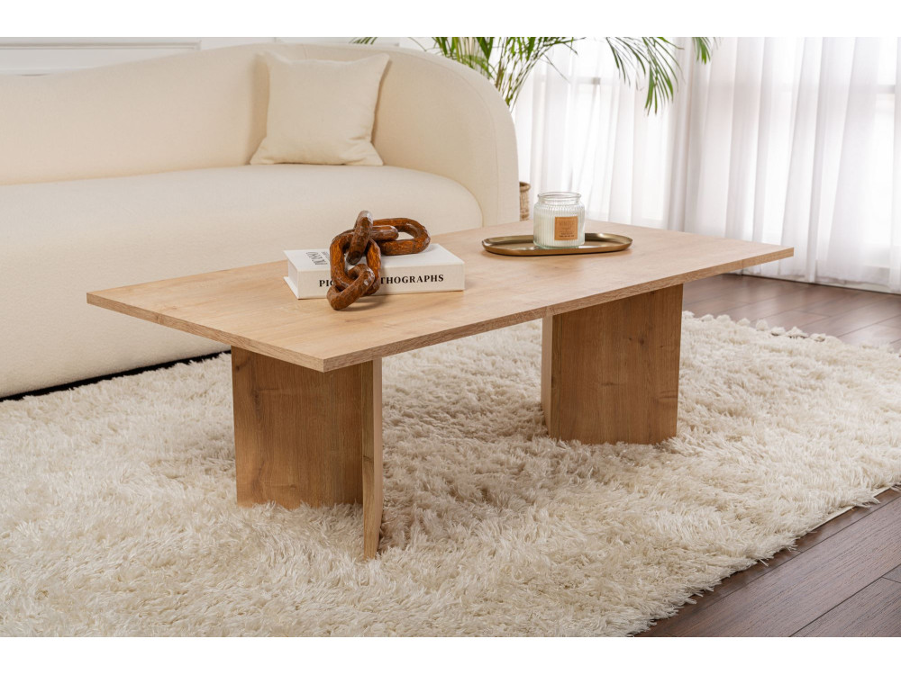 Houten salontafel "Sabin" - 60 x 119 x 40 cm - Saffier Eiken