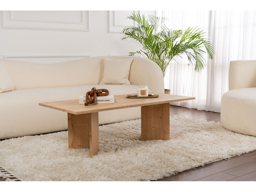 Houten salontafel "Sabin" - 60 x 119 x 40 cm - Saffier Eiken