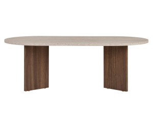 Houten salontafel "Sable" 119 x 60 x 40 cm - Travertin