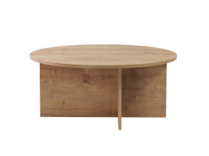 Houten salontafel "Sun" - 90 x 90 x 40 cm - Saffier Eiken