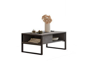Houten salontafel ML34 - 100 x 59 x 44 cm - Zilver