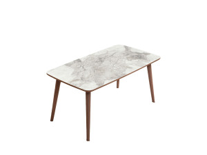 Luci" houten salontafel 100 x 53 x 45 cm - Wit