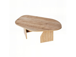 Houten salontafel "Rock" 100 x 60 x 35 cm - Saffier eik