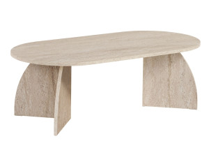 Houten salontafel "Melina" 120 x 60 x 40 cm - Travertin
