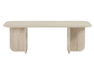 Houten salontafel "Akira" 120 x 60 x 41 cm - Travertin