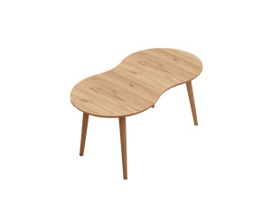 Moon" houten salontafel 99 x 54 x 45 cm - Eik