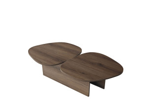 Houten salontafel "Stones" 125 x 60 x 38 cm - Notelaar