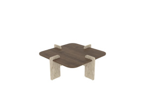 Houten salontafel "Poalla" - 90 x 90 x 35 cm - Bruin