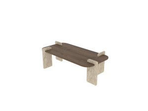 Houten salontafel "Leapiri" - 120 x 60 x 35 cm - Bruin