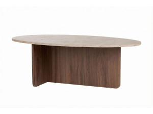 Houten salontafel "Orba" - 120 x 65 x 40 cm - Travertin