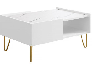 Salontafel "Narine L" - 97 x 45 x 65 cm - Wit