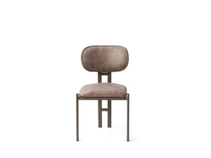 Muriz" metalen stoelenset (2 stuks) - Mink