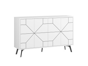 Houten buffetkast "Dune" - 123 x 35 x 62 cm - Wit