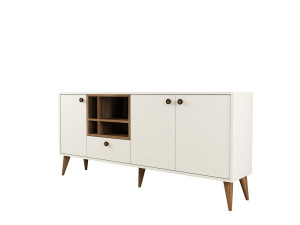 Houten buffetkast "Napoli" - 180 x 35 x 81 cm - Crème
