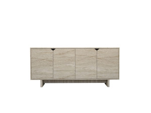 Houten dressoir "Turan" - 180 x 40 x 81 cm - Travertin