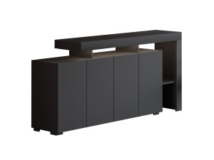 Houten dressoir "Beliz" - 170 x 35 x 80 cm - Antraciet