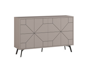 Houten dressoir "Dune" - 123 x 35 x 62 cm - Licht mokkabruin