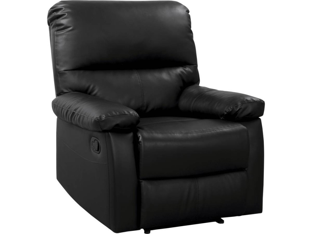 Relaxfauteuil relaxstoel verstelbaar "Lincoln" - 90 x 89 x 103 cm - Zwart