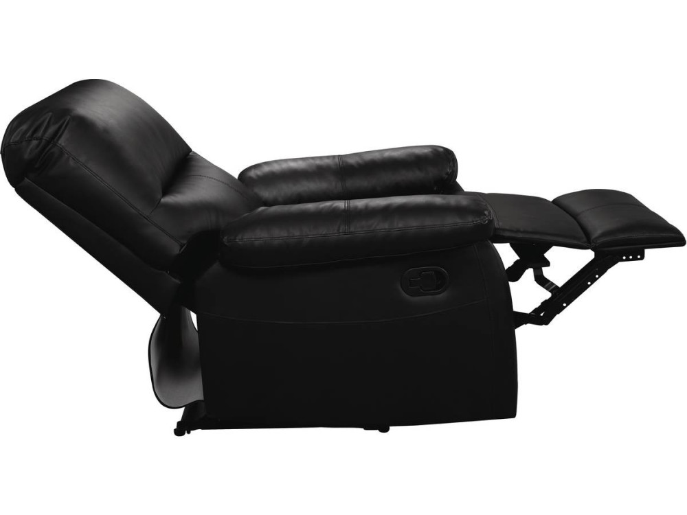 Relaxfauteuil relaxstoel verstelbaar "Lincoln" - 90 x 89 x 103 cm - Zwart