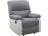Relaxfauteuil relaxstoel verstelbaar "Lincoln" - 90 x 89 x 103 cm - Wit / Lichtgrijs