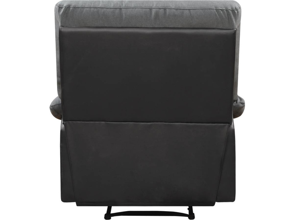 Relaxfauteuil relaxstoel verstelbaar "Lincoln" - 90 x 89 x 103 cm - Zwart / Donkergrijs
