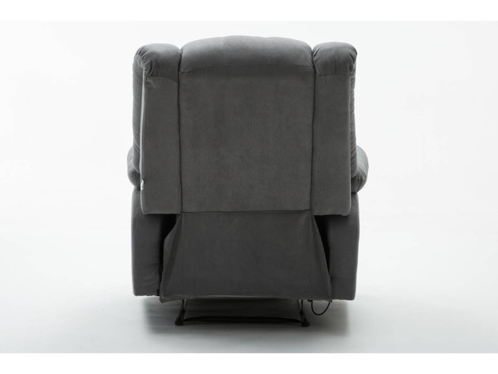 Relaxfauteuil relaxstoel verstelbaar "Buckingham" - 85 x 93 x 100 cm - Grijs lichtgrijs